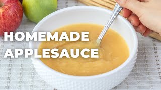 HOW TO MAKE UNSWEETENED APPLESAUCE Easy Vegan GlutenFree For OilEgg replacement or snack [upl. by Anada270]