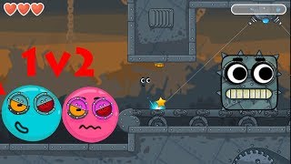 Love Balls in Red Ball 4 ❤️ Blue Ball amp Pink Ball amp Boss Fights All Levels 31  45 Full Walkthrough [upl. by Ybloc446]