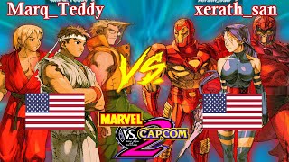 Marvel vs Capcom 2 New Age of Heroes  MarqTeddy vs xerathsan [upl. by Eirrehc490]