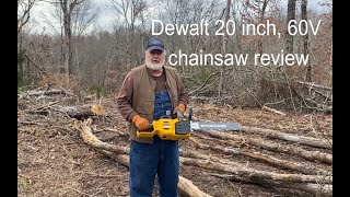 Dewalt 20 inch 60V Chainsaw Usage  Review [upl. by Nnaasil494]