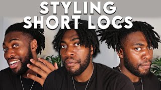 Dreadlocks Styles for SHORT LOCS  How to Style SHORT Starter Locs for Men Easy Hairstyles [upl. by Velick769]