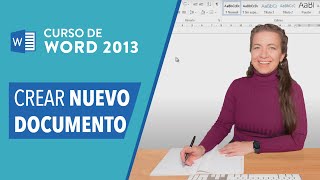 CURSO DE WORD 2013 Cómo crear un nuevo documento [upl. by Asiluy294]