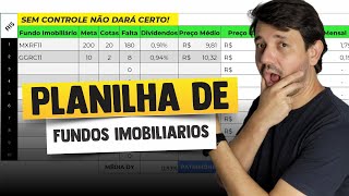 NOVA PLANILHA DE FUNDOS IMOBILIARIOS PARA INICIANTES [upl. by Matland]