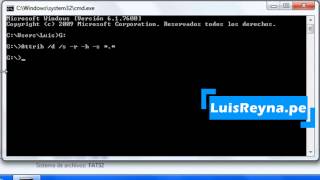 eliminar virus de acceso directo attrib  wwwLuisReynape [upl. by Jerry]