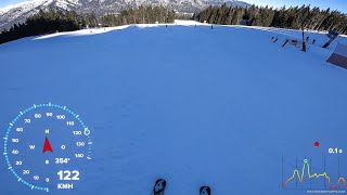 KANDAHAR und OLYMPIA Abfahrt Garmisch  Ski  GPS 122kmh [upl. by Sou124]