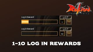 Rakion  Log In Reward 110 Reward LIST [upl. by Anivid]