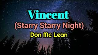 Starry Starry Night  Don Mc Lean lyrics [upl. by Ybrek30]