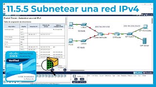 1155 Packet Tracer 🔍📨  Subnetear una red IPv4 CCNA Curso 1 [upl. by Wixted]