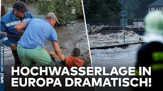 HOCHWASSERKATASTROPHE IN EUROPA Chaos Stromausfall und erstes Todesopfer in Polen  aktuelle Lage [upl. by Cammi]