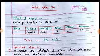 English Lesson plan class 3 [upl. by Airak]