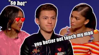 tom holland flirting with everyone in the marvel cast for 12 minutes straight [upl. by Mano740]