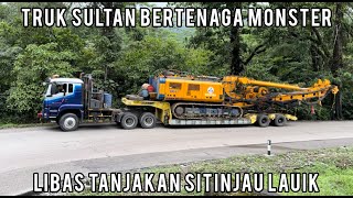 Pantas Viral Truk Trailer Sultan Bertenaga Monster Muatan Super Libas Tanjakan Sitinjau Lauik [upl. by Aennyl342]