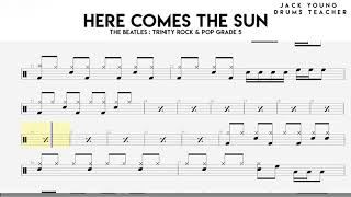 Here Comes The Sun Trinity Rock amp Pop Drums Grade 5 [upl. by Lance868]