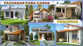 Fachadas casas pequeñas 👈 modelos 🏠 [upl. by Arodoeht]