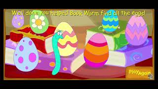 The Roly Mo Show Book Worms Egg Hunt Game [upl. by Nois174]