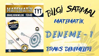 Bilgi Sarmal Matematik TYT Branş Denemeleri 2021  Deneme 1 [upl. by Melvin]