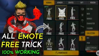 How To Get Free Emotes In Free Fire Free Emote Best Trick [upl. by Ecydnac]