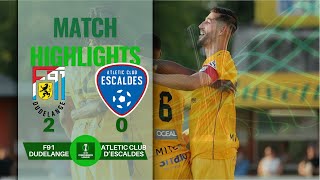 DUDELANGE 2 0 ATLETIC DESCALDES UEFA CONFERENCE LEAGUE  1ST QUALIFYING ROUND  HIGHLIGHTS 180724 [upl. by Enyrhtak144]