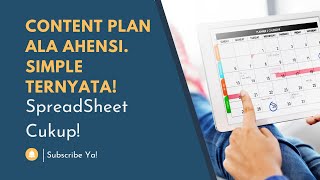 Cara Membuat Content Plan Instagram  Pakai SpreadSheet Biasanya Agensi Pakai Juga [upl. by Turner]