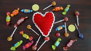 Valentines Day Crochet Heart Pin Cushion amp Decor Tutorial [upl. by Nyliuqcaj]