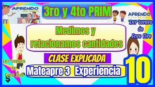 👧3ro y 4to PRIMARIA😂Medimos y relacionamos cantidades  Mateaprendiendo  Primaria tarea resuelta [upl. by Barde621]