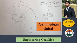 Lecture 12 Archimedean Spiral Part 1  Engineering Curves [upl. by Eissirc]