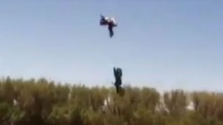 Stuntmans Big Jump Goes Horribly Wrong Caught on Tape [upl. by Elocaj]