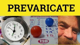 🔵 Prevaricate Prevarication  Prevaricate Meaning  Prevaricate Examples Formal English [upl. by O'Conner]