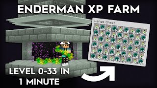 Minecraft Enderman 1 Hit Farm  Super Fast XP [upl. by Suzanna]