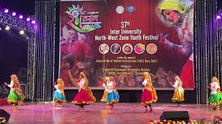 MDU Haryanvi folk dance 💃  37th Inter University NorthWest Zone youth festival 2024 [upl. by Barrus]