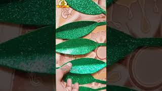 DIY mango leaf thoran  how to make mango leaf thoranam using glitter foam sheet  festival decors [upl. by Harat]