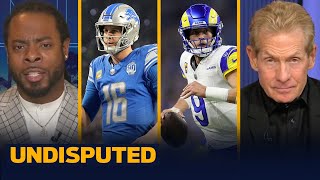 Lions defeat Rams Goff bests Stafford DET wins 1st playoff game in 32 years  NFL  UNDISPUTED [upl. by Gnehp]