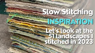 I Handstitched 51 Little Landscapes in 2023 stitching embroidery slowstitching [upl. by Llewsor]