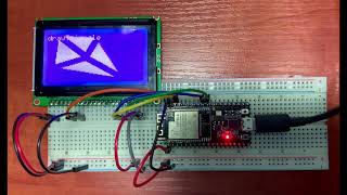 3V3 12864 Graphic LCD Interfaced with ESP32 [upl. by Arobed]