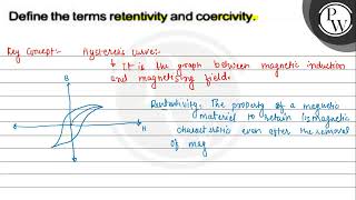 Define the terms retentivity and coercivity PW [upl. by Aronel]