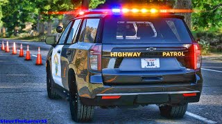 Playing GTA 5 As A POLICE OFFICER Highway Patrol CHP GTA 5 Lspdfr Mod 4K [upl. by Doxia]