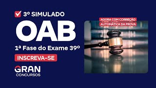 1ª fase do Exame 39º OAB  Correção do 3º simulado [upl. by Fernandez]