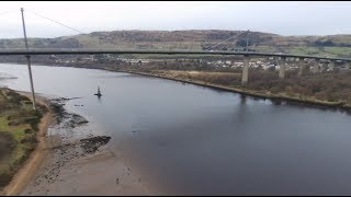 Erskine Bridge over the River Clyde by Drone [upl. by Thomasa208]