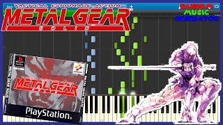 Encounter Theme  Metal Gear Solid  Piano Tutorial Synthesia♫ メタルギアソリッド [upl. by Aidyl368]