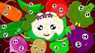 Ten Little Vegetables Jumping On The Bed  Learn Vegetables  Nursery Rhymes Songs  Rhymes For Kids [upl. by Soigroeg]