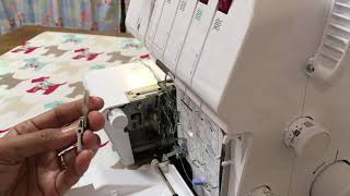 How to Change the Knife Blade on a Serger  Overlocker  Abi’s Den ✂️ [upl. by Yekcir]