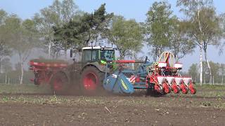 SPITTEN EN MAIS ZAAIEN IN EEN WERKGANG MET EEN FENDT 720 IMANTS GASPARDO [upl. by Ynahteb241]