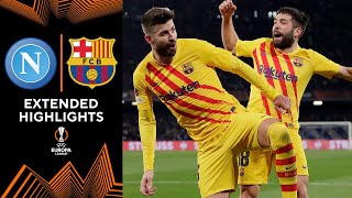 Napoli vs Barcelona Extended Highlights  UEL  Playoffs  Leg 2  CBS Sports Golazo  Europe [upl. by Nelyk]