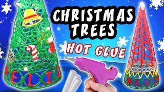 DIY CHRISTMAS TREES WITH HOT GLUE  CHRISTMAS CRAFT DECORATION IDEAS  aPasos Crafts DIY [upl. by Elliott]