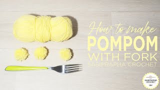 how to make pom pom with fork [upl. by Routh]