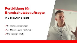 Pflicht Fortbildung für Brandschutzbeauftragte  Was ist gefordert [upl. by Inat]