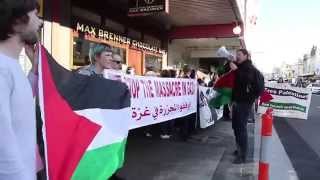 Palestine supporters shut down Max Brenner in Newtown NEXT RALLY SATURDAY 9 AUGUST 2014 [upl. by Georgiana]