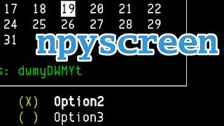 npyscreen rapid UI development for Pythoncurses [upl. by Lamberto]