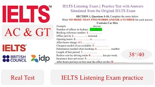 IELTS Listening Exam  Practice Test with Answers  Simulated from the Original IELTS Exam [upl. by Charbonnier]