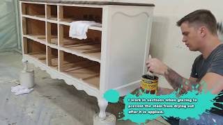 Vintage Dresser Makeover Painting Furniture and Antique Glazing [upl. by Evangelin]